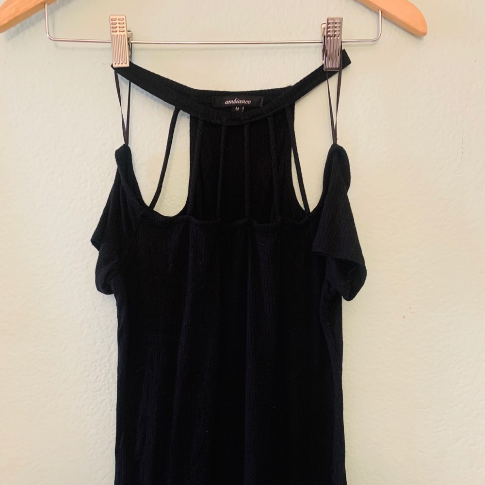 A dressy halter top t-shirt